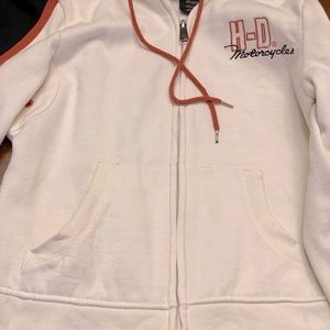 EUC HARLEY-DAVIDSON XS WOMENS CROP ZIP UP SWEATSHIRT/JACKET